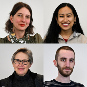 Portraits of Nhatt Nichols, Monique Ouk, Hillary Behrman, and Connor Watkins-Xu