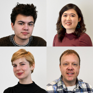 Portraits of Mateo Bracken, Mia Tong, Makayla Danielle Gay, and Jason Prokowiew